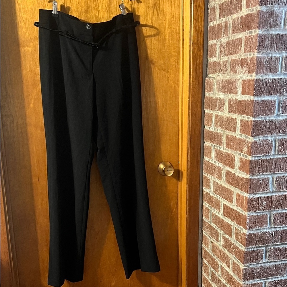 Laura Elegant Black Women's Trousers With Belt Size 10